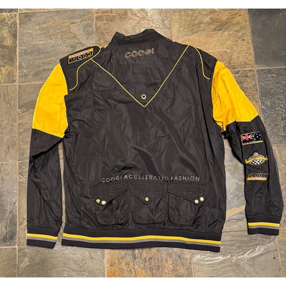 COOGI VERY RARE RACING JACKET BOMBER STYLE BLACK YELLOW MENS XXXL - Picture 6 of 6